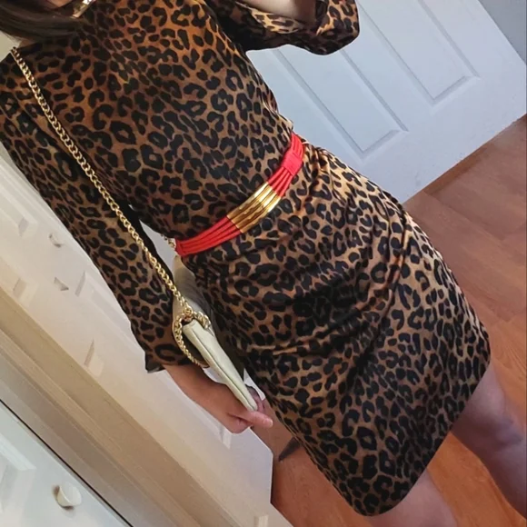JONES NEW YORK COLLECTION LEOPARD DRESS - Picture 13 of 15